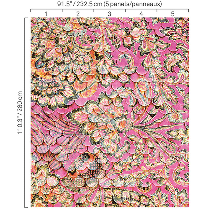 5338 47W8251 by JF Wallcovering BOHO CHIC WALLCOVERINGS 100% Wallpaper Germany Horizontal: and Vertical: N 91.3 - Fabric Carolina -