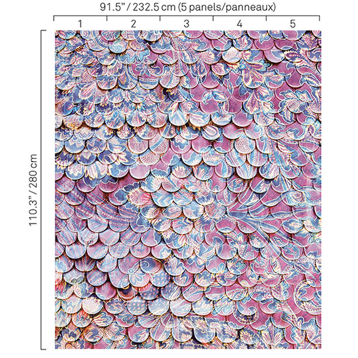 5338 57W8251 by JF Wallcovering Mural BOHO CHIC WALLCOVERINGS 100% Wallpaper Germany Horizontal: and Vertical: 91.3 inches, 15 yards per roll. - Fabric Carolina -