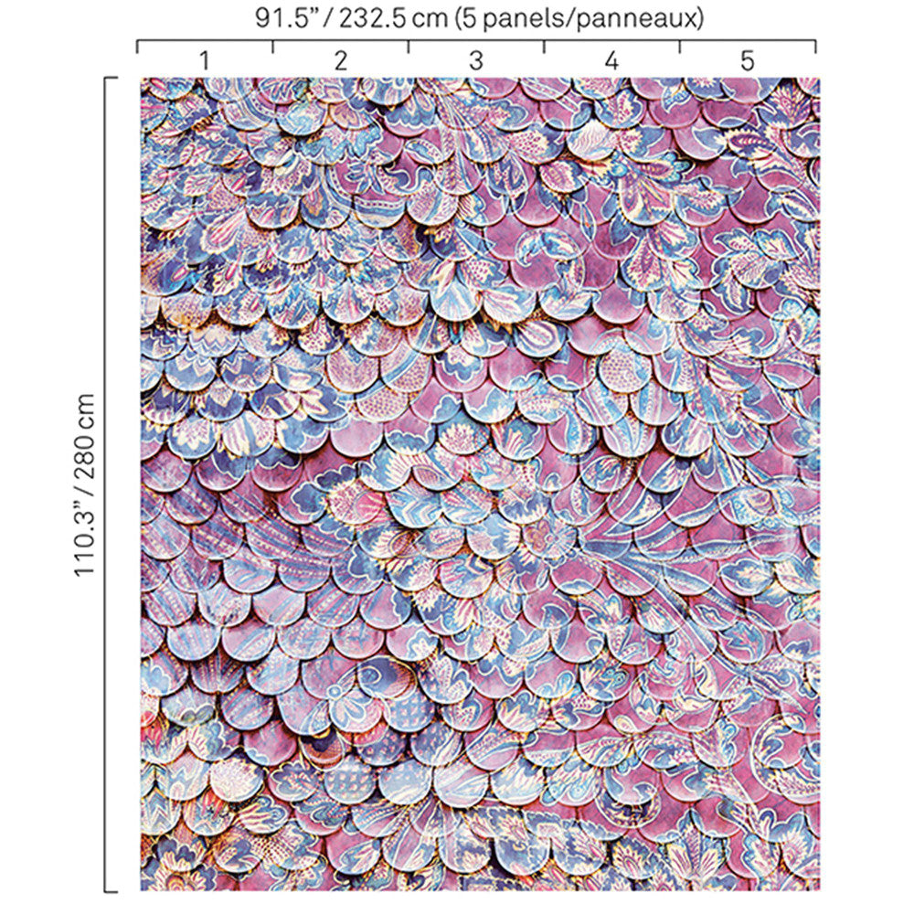 5338 57W8251 by JF Wallcovering BOHO CHIC WALLCOVERINGS 100% Wallpaper Germany Horizontal: and Vertical: N 91.3 - Fabric Carolina -