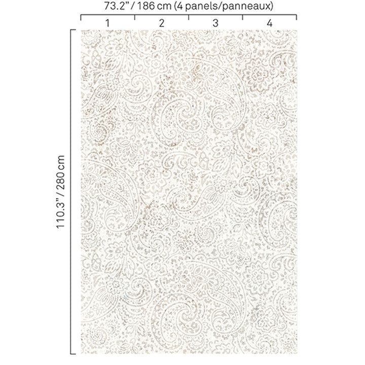 5341 92W8251 by JF Wallcovering Mural BOHO CHIC WALLCOVERINGS 100% Wallpaper Germany Horizontal: and Vertical: 73.2 inches, 12 yards per roll. - Fabric Carolina -