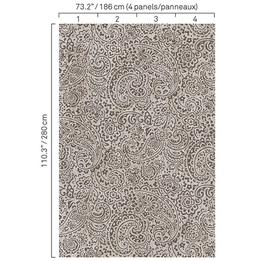 5341 96W8251 by JF Wallcovering Mural BOHO CHIC WALLCOVERINGS 100% Wallpaper Germany Horizontal: and Vertical: 73.2 inches, 12 yards per roll. - Fabric Carolina -