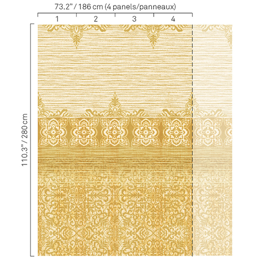 5345 16W8251 by JF Wallcovering Mural BOHO CHIC WALLCOVERINGS 100% Wallpaper Germany Horizontal: and Vertical: 73.2 inches, 12 yards per roll. - Fabric Carolina -