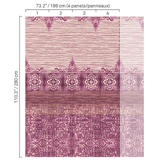 5345 55W8251 by JF Wallpaper BOHO CHIC WALLCOVERINGS 100% Wallpaper GERMANY (see sample) Horizontal: N/A and Vertical: N/A 73.20 - Fabric Carolina -