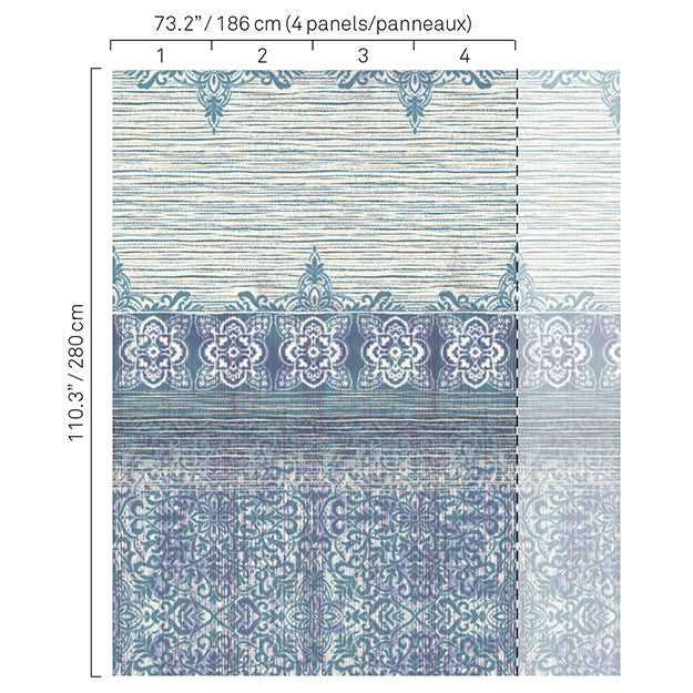 5345 64W8251 by JF Wallpaper BOHO CHIC WALLCOVERINGS 100% Wallpaper GERMANY (see sample) Horizontal: N/A and Vertical: N/A 73.20 - Fabric Carolina -