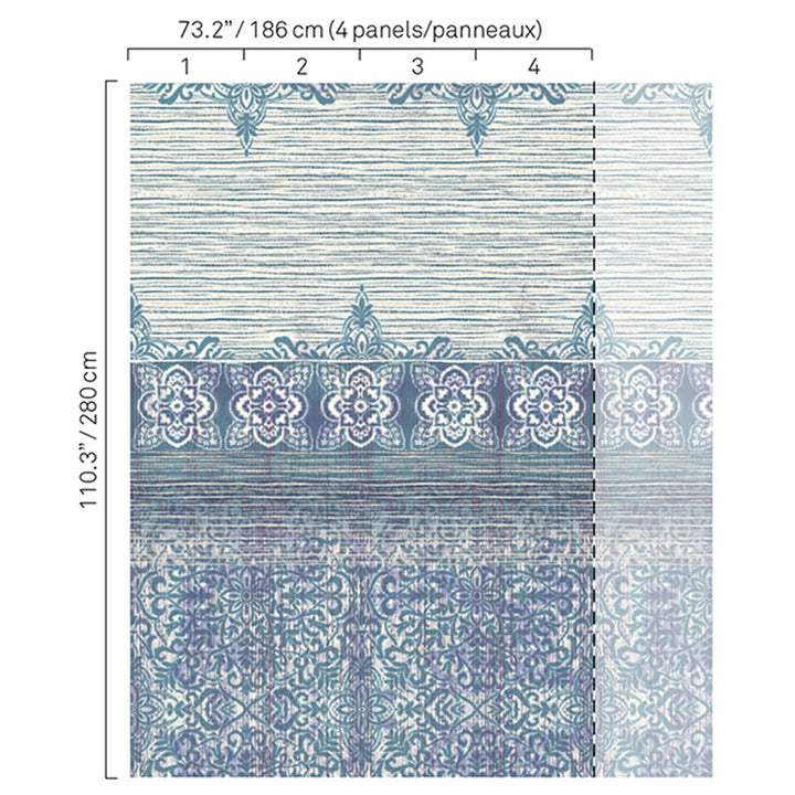 5345 64W8251 by JF Wallcovering BOHO CHIC WALLCOVERINGS 100% Wallpaper Germany Horizontal: and Vertical: 73.2 - Fabric Carolina -