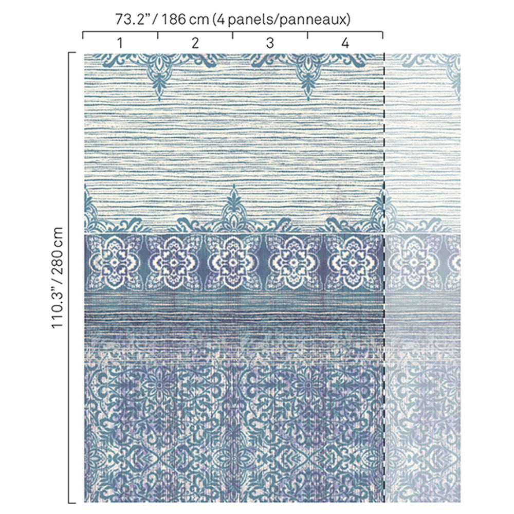 5345 64W8251 by JF Wallcovering BOHO CHIC WALLCOVERINGS 100% Wallpaper Germany Horizontal: and Vertical: N 73.2 - Fabric Carolina -
