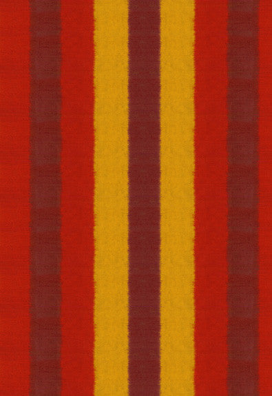 Kareena Ikat Stripe Henna 54021 by Schumacher Fabric - 100% Silk - Horizontal: 26.75 and Vertical: - 53.5 - Fabric Carolina -