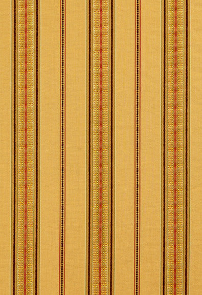 Sinclair Chenille Stripe Camel 54062 by Schumacher Fabric - 47% Viscose, 37% Cotton, 16% Linen Martindale 16,000 Horizontal: 6.875 and Vertical: - 55 - Fabric Carolina -