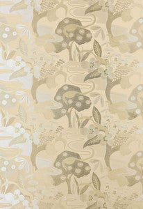 Katsura Lampas Platinum 54072 by Schumacher Fabric