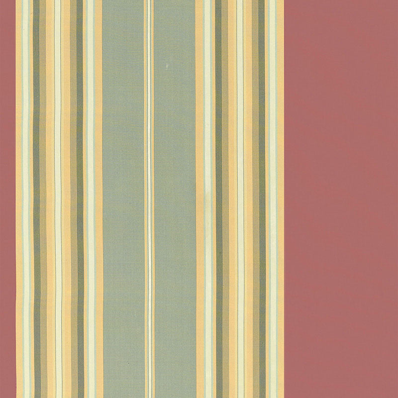 Vivien Silk Stripe Rouge 54131 by Schumacher Designer Fabric CHROMA SILK 100% CHINA </p><p>Repeat: Horizontal: 13 1/2" (34CM) and Vertical: 54 - Swanky Fabrics -