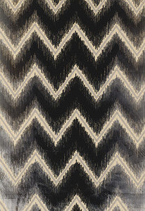 Shock Wave Platinum & Jet 54860 by Schumacher Fabric