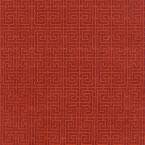 Chinois Fret Oxblood / Lacquer 54951 by Schumacher Fabric