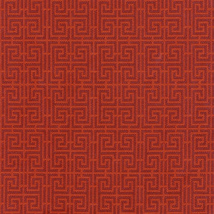 Chinois Fret Oxblood / Lacquer 54951 by Schumacher Fabric