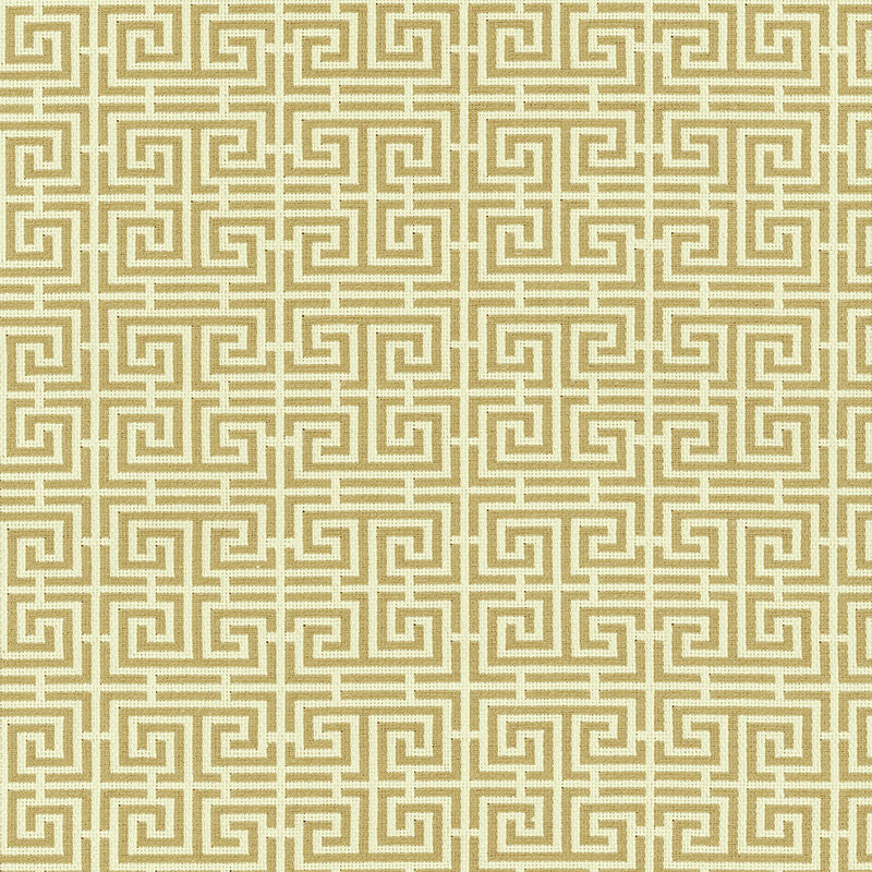 Chinois Fret Camel / Cream 54953 by Schumacher Fabric ESSENTIALS: SMALL-SCALE UPHOLSTERY I COTTON 95% POLIAMMIDIC 5% FRANCE MARTINDALE 36,000 </p><p>Repeat: Horizontal: 4 1/2" (11CM) and Vertical: 2 3/8" (6CM) 56 - Fabric Carolina -