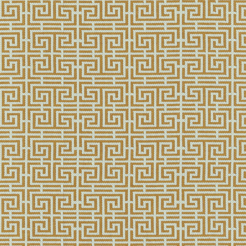 Chinois Fret Tobacco / Aqua 54954 by Schumacher Fabric ESSENTIALS: SMALL-SCALE UPHOLSTERY I COTTON 95% POLIAMMIDIC 5% FRANCE MARTINDALE 36,000 </p><p>Repeat: Horizontal: 4 1/2" (11CM) and Vertical: 2 3/8" (6CM) 56 - Fabric Carolina -