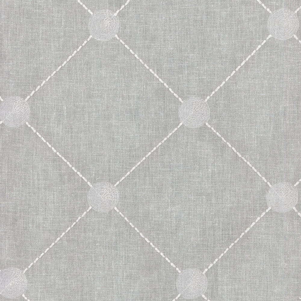 Fanfare Emb Cloud 550070 by Kelly Ripa Home Fabric - BASE:60% Polyester 30% Cotton 10% Linen EMBROID:100% Polyester INDIA 12000 Horizontal: 6.5 and Vertical: 6 54 - Fabric Carolina -