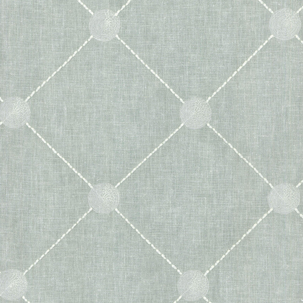Fanfare Emb Spa 550073 by Kelly Ripa Home Fabric - Base: 60%Poly 30%Cotton 10% Linen Emb: 100%Poly India 12000 Horizontal: 6.5 and Vertical: 6 54'' Base 52'' Emb - Fabric Carolina -