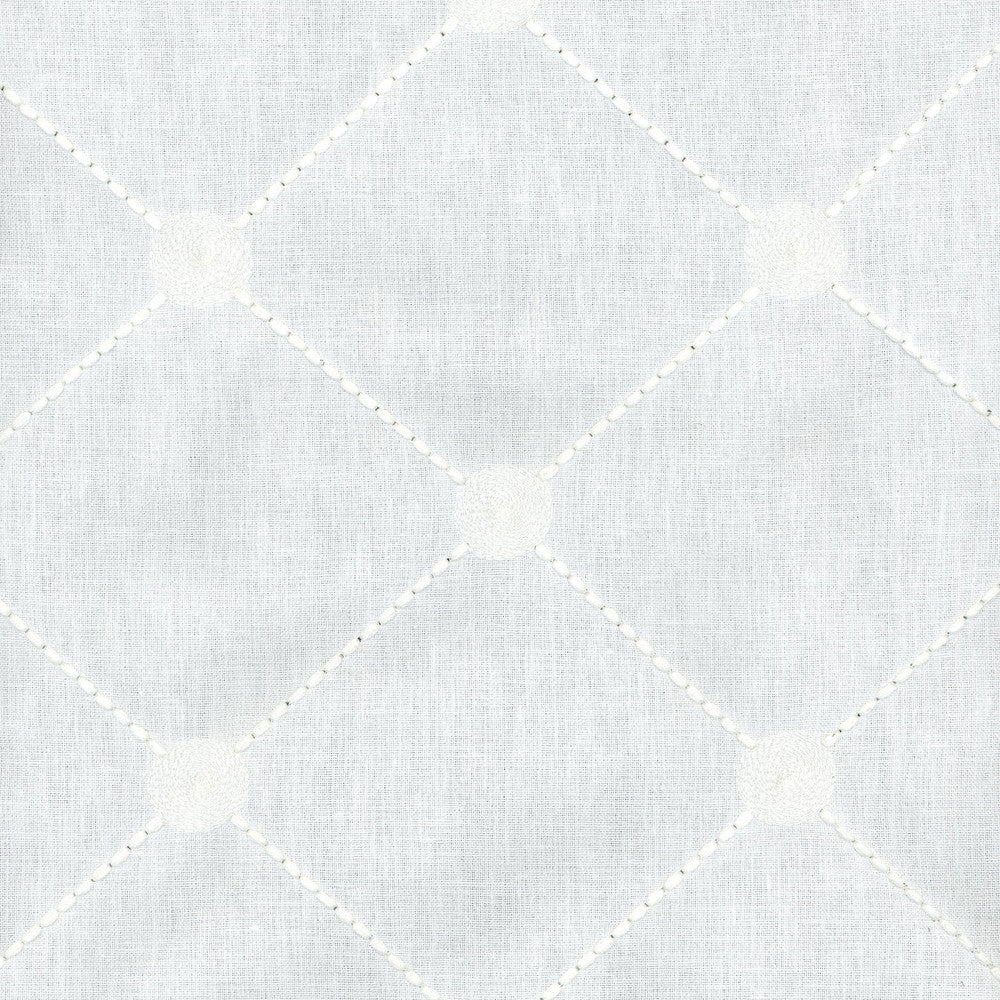 Fanfare Emb Frost 550075 by Kelly Ripa Home Fabric WALKING ON AIR BASE:60% Polyester 30% Cotton 10% Linen EMBROID:100% Polyester INDIA Wyzenbeek 12,000 Horizontal: 6.50" and Vertical: 6.00" 54" - Fabric Carolina -