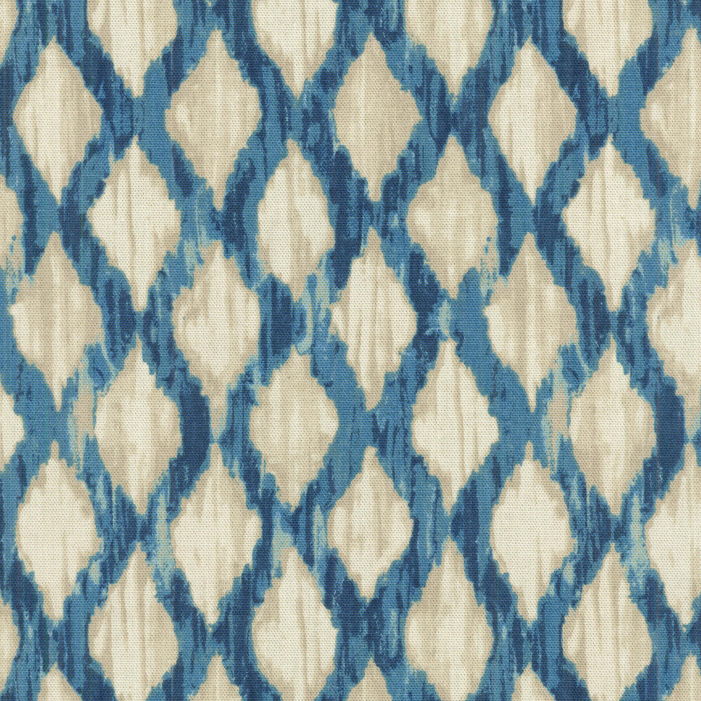 Floating Trellis Indigo 550131 by Kelly Ripa Home Fabric - 100%Cotton USA 51000 Horizontal: 9 and Vertical: 6.75 54 - Fabric Carolina -