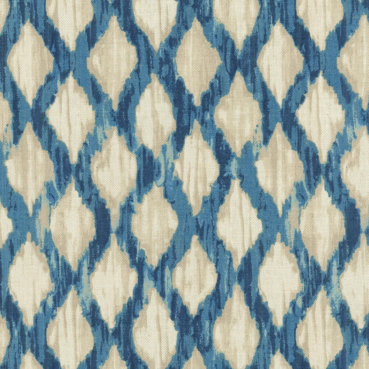 Floating Trellis Indigo 550131 by Kelly Ripa Home Fabric WALKING ON AIR 100% Cotton U.S.A. Wyzenbeek 51,000 Horizontal: 6.75" and Vertical: 9.00" 54" - Fabric Carolina -