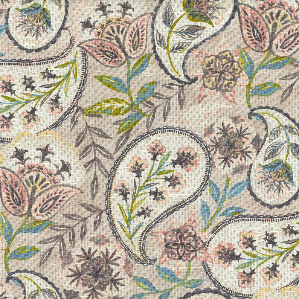 Happy Hour Oyster 550300 by Kelly Ripa Home Fabric - 100% COTTON CHINA Horizontal: 13.5 and Vertical: 18 54 - Fabric Carolina -