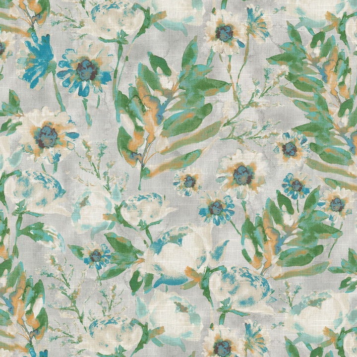 Flower Mania Seaglass 550412 by Kelly Ripa Home Fabric - 100%Cotton China 39000 Horizontal: 25.25 and Vertical: 27 54 - Fabric Carolina -