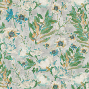 Flower Mania Seaglass 550412 by Kelly Ripa Home Fabric