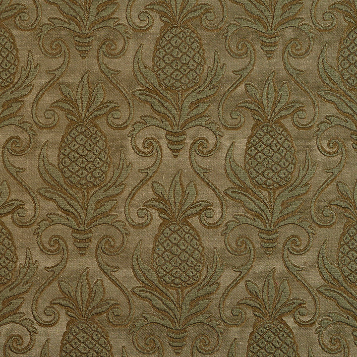 5525 Sage/Pineapple by Charlotte Fabric Enchanted Gardens 75% Cotton, 25% Polyester Asia Exceeds 70,000 Wyzenbeek Rubs (Heavy Duty) Horizontal: 7.0" x Vertical: 7.5" 54 Inches - Fabric Carolina -