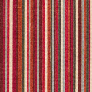 Syncopated Velvet Stripe Azalea / Aqua 55321 by Schumacher Fabric