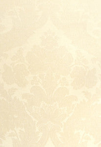 Rufina Damask Ivory 55572 by Schumacher Fabric
