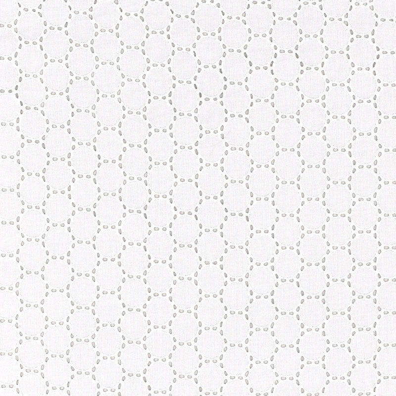 Anastasia Eyelet White 55600 by Schumacher Fabric RADIANCE SHEERS See Sample INDIA . </p><p>Repeat: Horizontal: 3/4" (2CM) and Vertical: 1" (3CM) 51" WIDE (130CM) - Fabric Carolina -
