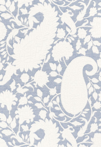 Cachemire Cortona Delft 55642 by Schumacher Fabric Palazzo 100% Cotton Martindale 16,000 Horizontal: 13 and Vertical: 14.5 51 - Fabric Carolina -