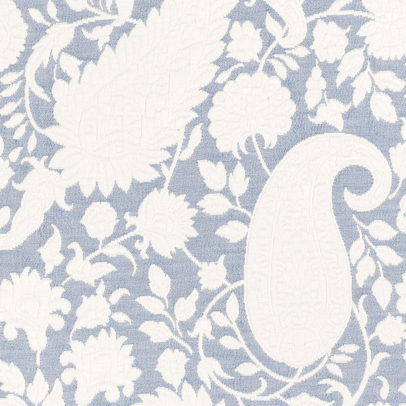 Cachemire Cortona Delft 55642 by Schumacher Designer Fabric PALAZZO COTTON 100% ITALY MARTINDALE 16,000 </p><p>Repeat: Horizontal: 13" (33CM) and Vertical: 14 1/2" (37CM) 51 - Swanky Fabrics -