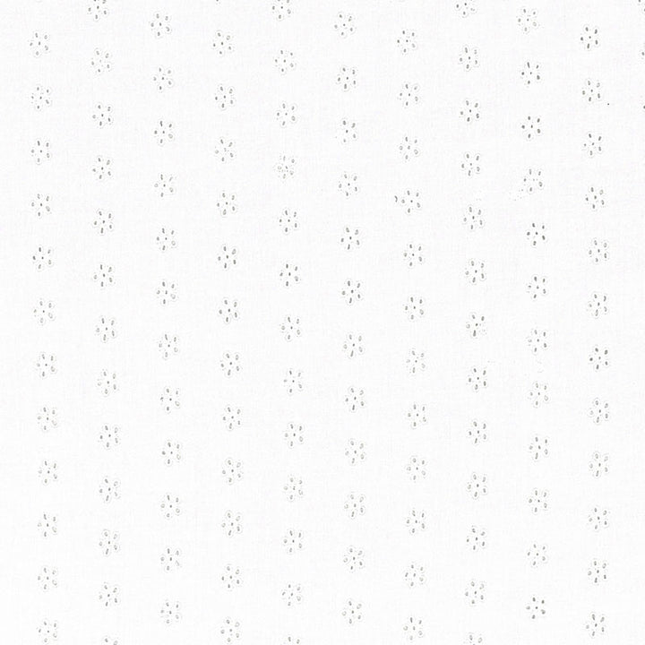 Angela Eyelet White 55680 by Schumacher Fabric BREEZE / SHEERS See Sample INDIA . </p><p>Repeat: Horizontal: 1 1/8" (3CM) and Vertical: 1" (3CM) 51" WIDE (130CM) - Fabric Carolina -