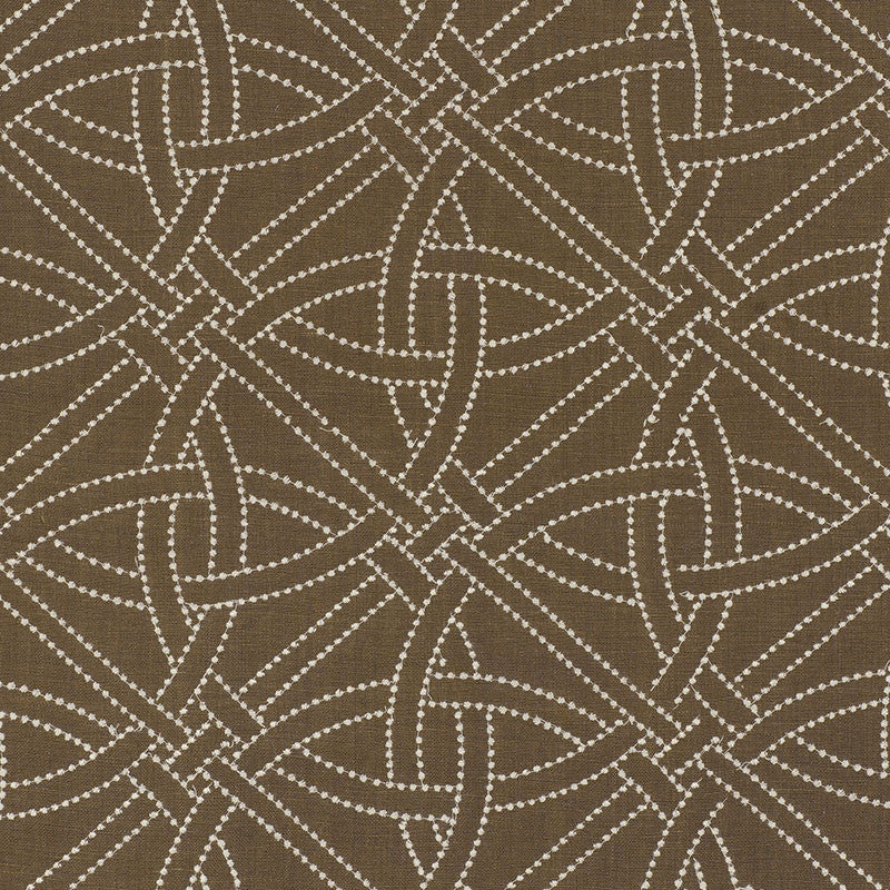 Durance Embroidery Truffle 55691 by Schumacher Designer Fabric MATTHEW PATRICK SMYTH See Sample INDIA . </p><p>Repeat: Horizontal: 6 3/4" (17CM) and Vertical: 6 1/4" (16CM) 51 1/2" (131CM) - Swanky Fabrics -