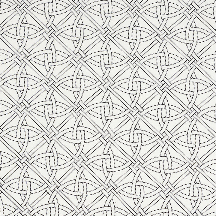 Durance Embroidery Black & White 55695 by Schumacher Designer Fabric CLUB CAVALIER See Sample INDIA - </p><p>Repeat: Horizontal: 6 3/4" (17CM) and Vertical: 6 1/4" (16CM) 51 1/2" (131CM) - Swanky Fabrics -