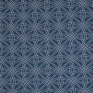 Durance Embroidery Navy 55696 by Schumacher Fabric