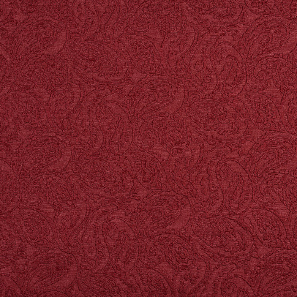 5579 Ruby/Paisley by Charlotte Designer Fabric Enchanted Gardens 75% Cotton, 25% Polyester Asia Exceeds 70,000 Wyzenbeek Rubs (Heavy Duty) Horizontal: 14" x Vertical: 6.5" 54 Inches - Swanky Fabrics -