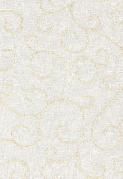 Adina Sheer Embroidery Parchment 55980 by Schumacher Fabric Radiance-Sheers 90% Linen, 10% Rayon - Horizontal: 17 and Vertical: 16.375 52 - Fabric Carolina -