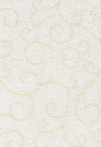 Adina Sheer Embroidery Parchment 55980 by Schumacher Fabric