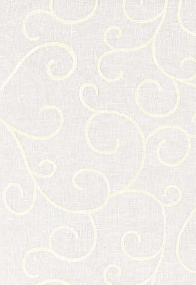 Adina Sheer Embroidery Cream 55981 by Schumacher Fabric Radiance-Sheers 90% Linen, 10% Rayon - Horizontal: 17 and Vertical: 16.375 52 - Fabric Carolina -