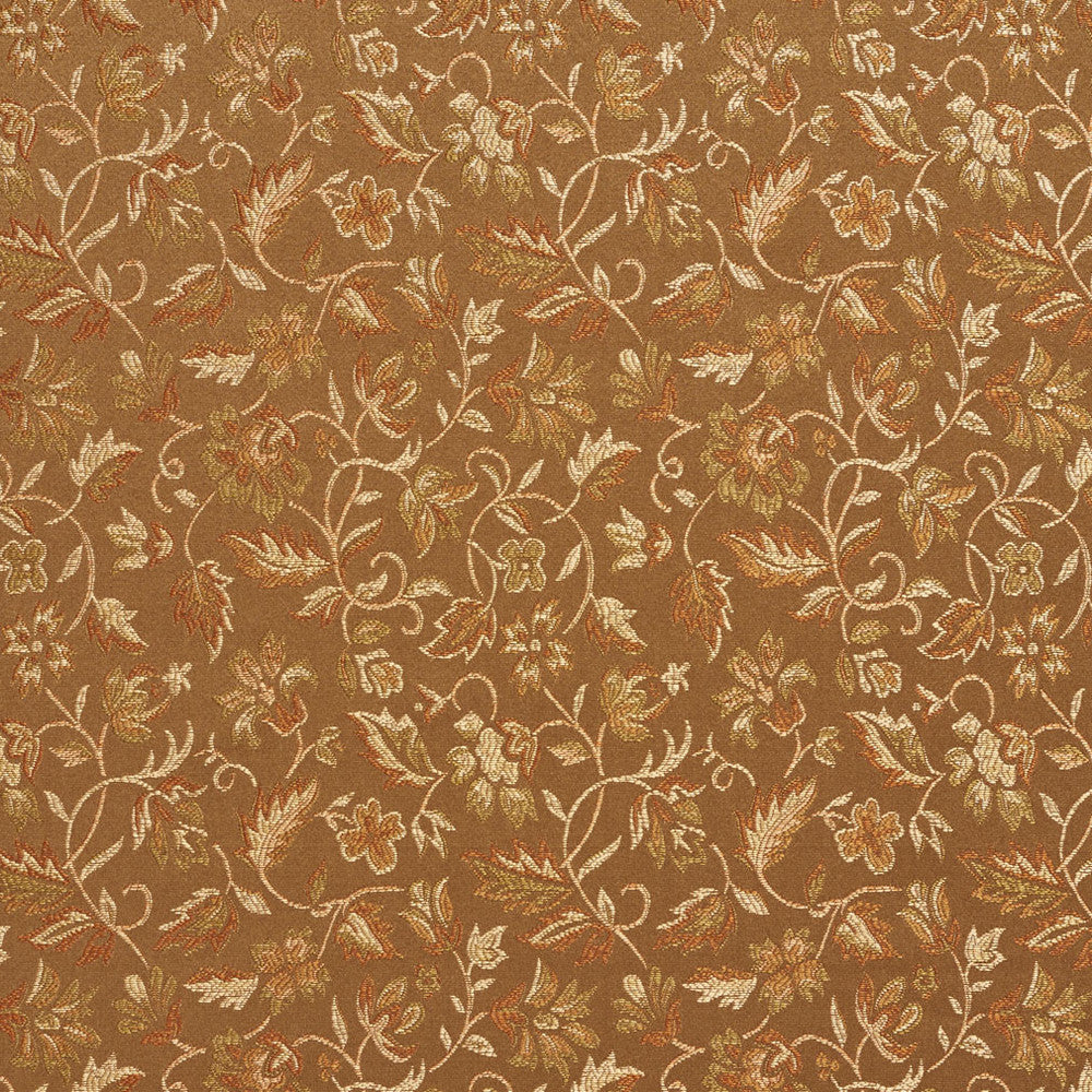 5617 Cashew/Leaf by Charlotte Fabric Dazzling Damasks II 100% Woven Polyester Asia Exceeds 48,000 Wyzenbeek Rubs (Heavy Duty) Horizontal: 7" x Vertical: 9" 54 Inches - Fabric Carolina -