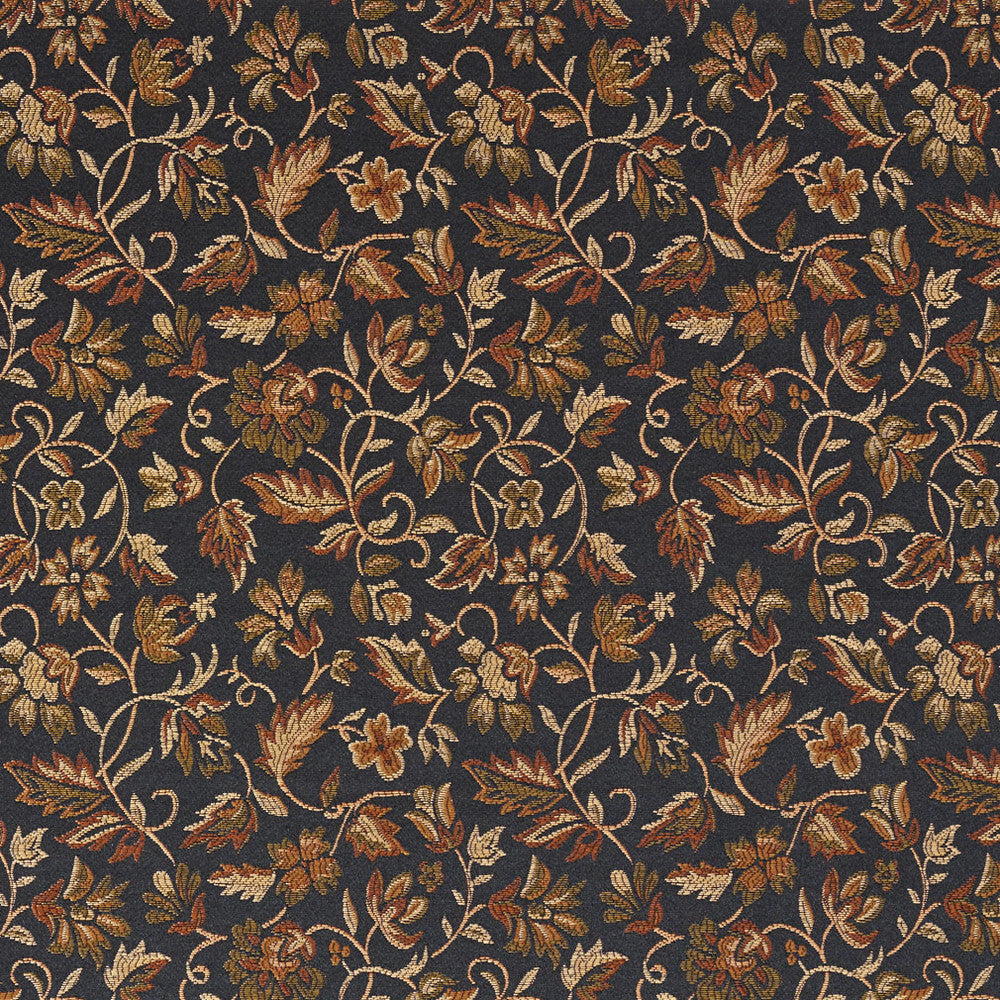 5620 Onyx/Leaf by Charlotte Fabric Dazzling Damasks II 100% Woven Polyester Asia Exceeds 48,000 Wyzenbeek Rubs (Heavy Duty) Horizontal: 7" x Vertical: 9" 54 Inches - Fabric Carolina -