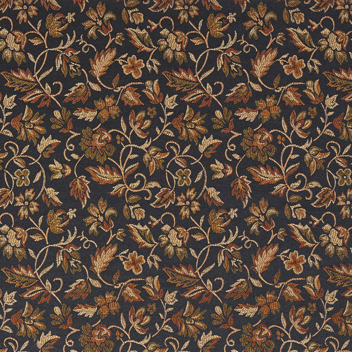 5620 Onyx/Leaf by Charlotte Fabric Dazzling Damasks II 100% Woven Polyester Asia Exceeds 48,000 Wyzenbeek Rubs (Heavy Duty) Horizontal: 7" x Vertical: 9" 54 Inches - Fabric Carolina -