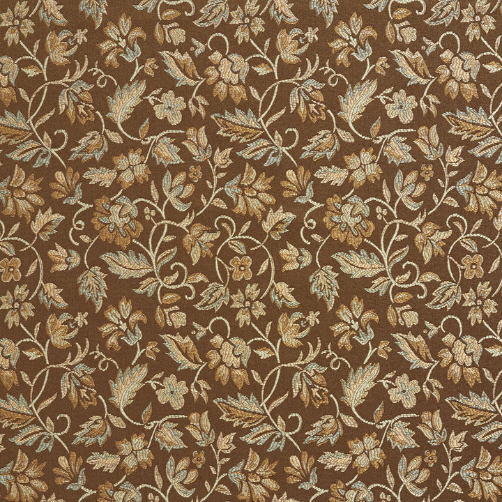 5622 Toffee/Leaf by Charlotte Fabric Dazzling Damasks II 100% Woven Polyester Asia Exceeds 48,000 Wyzenbeek Rubs (Heavy Duty) Horizontal: 7" x Vertical: 9" 54 Inches - Fabric Carolina -