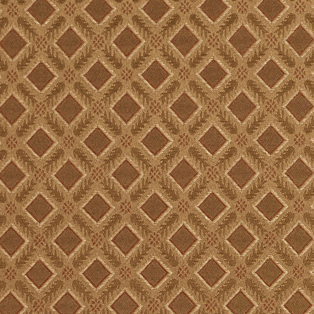 5633 Cashew/Trellis by Charlotte Fabric Dazzling Damasks II 100% Woven Polyester Asia Exceeds 48,000 Wyzenbeek Rubs (Heavy Duty) Horizontal: 2" x Vertical: 2" 54 Inches - Fabric Carolina -