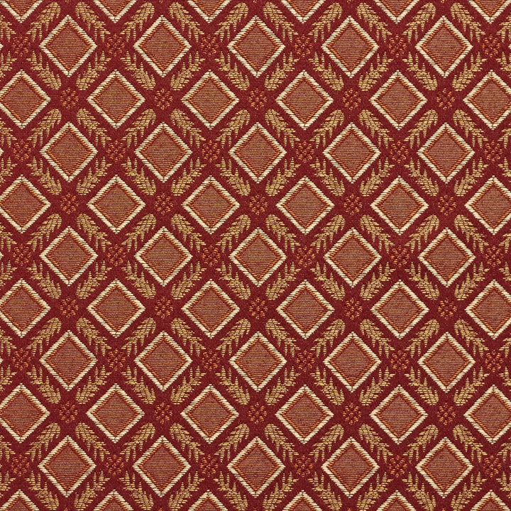 5635 Brandy/Trellis by Charlotte Fabric Dazzling Damasks II 100% Woven Polyester Asia Exceeds 48,000 Wyzenbeek Rubs (Heavy Duty) Horizontal: 2" x Vertical: 2" 54 Inches - Fabric Carolina -
