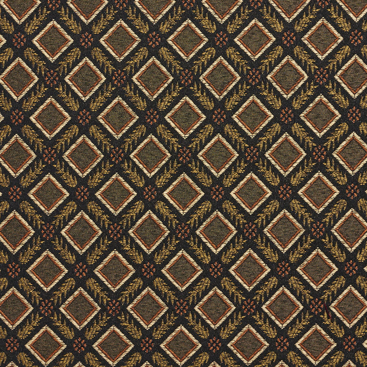 5636 Onyx/Trellis by Charlotte Fabric Dazzling Damasks II 100% Woven Polyester Asia Exceeds 48,000 Wyzenbeek Rubs (Heavy Duty) Horizontal: 2" x Vertical: 2" 54 Inches - Fabric Carolina -