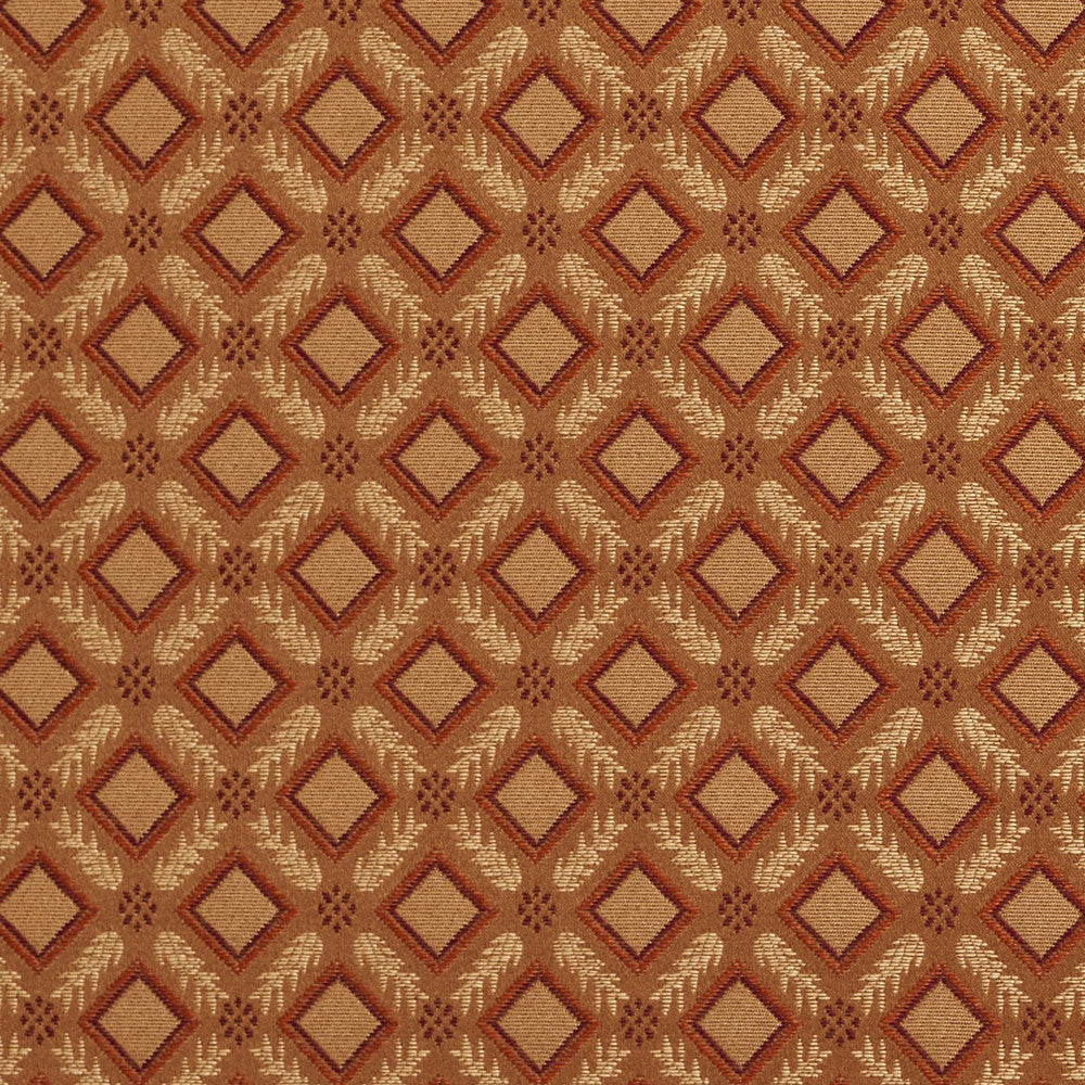 5637 Coral/Trellis by Charlotte Fabric Dazzling Damasks II 100% Woven Polyester Asia Exceeds 48,000 Wyzenbeek Rubs (Heavy Duty) Horizontal: 2" x Vertical: 2" 54 Inches - Fabric Carolina -