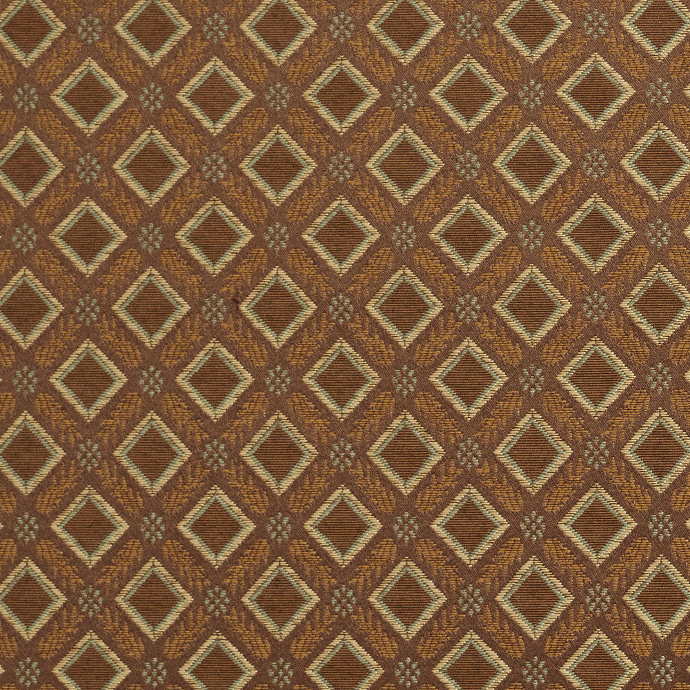 5638 Toffee/Trellis by Charlotte Fabric Dazzling Damasks II 100% Woven Polyester Asia Exceeds 48,000 Wyzenbeek Rubs (Heavy Duty) Horizontal: 2" x Vertical: 2" 54 Inches - Fabric Carolina -